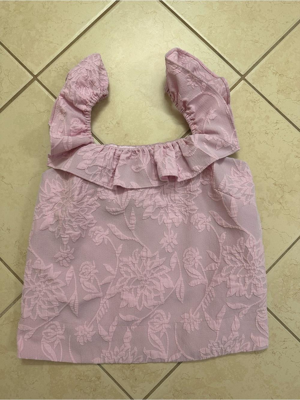 Lilly Pulitzer Lavender Ruffle Square-Neck Tank - Picture 6 of 10